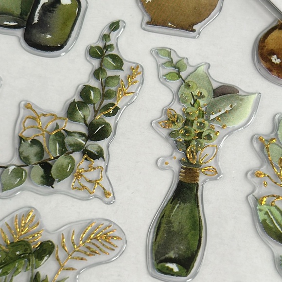 🌻4/$20 Foil Fun Plant Floral Stickers Three New For Junk Journals Art & Crafts - Picture 14 of 14